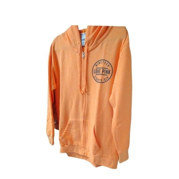 NEW VS PINK Women's Apricot  Oversized  Sweatshirt Jacket. - Picture 8 of 11